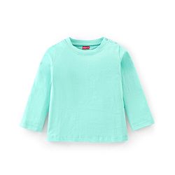 Babyhug 100% Cotton Knit Full Sleeves Solid Colour T-Shirt - Blue