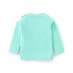 Babyhug 100% Cotton Knit Full Sleeves Solid Colour T-Shirt - Blue