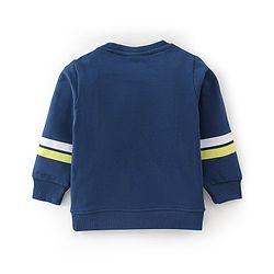 Babyhug Cotton Knit Full Sleeves T-Shirt & Lounge Pant Set Star Print - Blue
