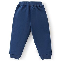 Babyhug Cotton Knit Full Sleeves T-Shirt & Lounge Pant Set Star Print - Blue