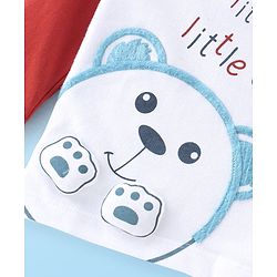Babyhug 100% Cotton Knit Raglan Sleeves T-Shirt & Lounge Pant Set Teddy Print - Multicolour