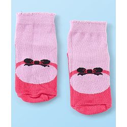 Cute Walk by Babyhug Ankle Length Anti Bacterial Socks Polka Dot Design Pack of 3 - Pink & Purple