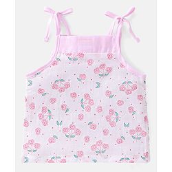 Babyhug 100% Cotton Sleeveless Jhabla Floral Print Pack Of 3 - Blue & Pink