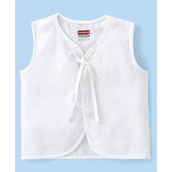 Babyhug 100% Cotton Front Tie Knot Jhabla Pack of 5 - White