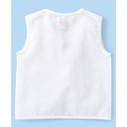 Babyhug 100% Cotton Front Tie Knot Jhabla Pack of 5 - White