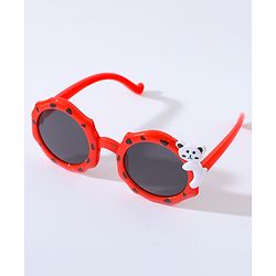 Babyhug Free Size Bow Headband with Round Sunglasses - Red