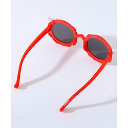 Babyhug Free Size Bow Headband with Round Sunglasses - Red