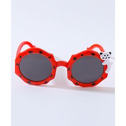 Babyhug Free Size Bow Headband with Round Sunglasses - Red