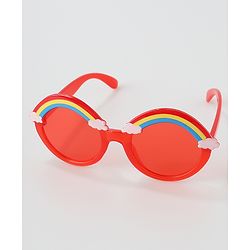 Babyhug Free Size Floral Headband with Sunglasses - Red