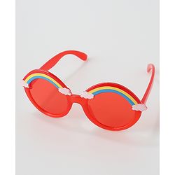 Babyhug Free Size Floral Headband with Sunglasses - Red