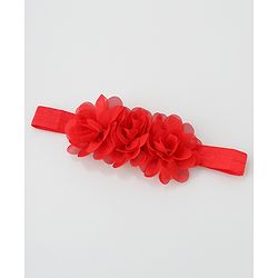 Babyhug Free Size Floral Headband with Sunglasses - Red