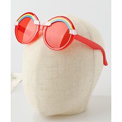 Babyhug Free Size Floral Headband with Sunglasses - Red