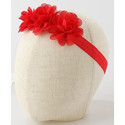 Babyhug Free Size Floral Headband with Sunglasses - Red