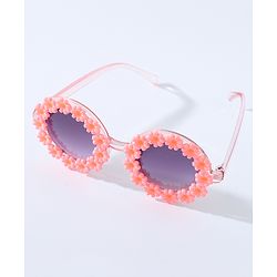Babyhug Free Size Bow Headband & Sunglasses with Flowers - Pink