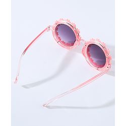 Babyhug Free Size Bow Headband & Sunglasses with Flowers - Pink