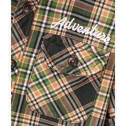 Babyhug 100% Cotton Knit Full Sleeve Shirt With Front Pockets Checkered - Blue & Green