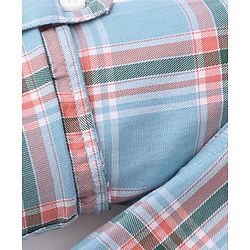 Babyhug Cotton Woven Full Sleeves Checks Shirt - Blue