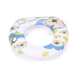 Babyhug Soft Cushioned Baby Potty Seat Fun Time Print - White Blue