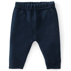 Babyhug Knitted Full Sleeves Sweater Set Christmas Theme Design - Navy Blue