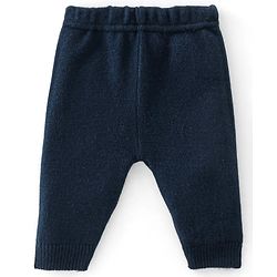 Babyhug Knitted Full Sleeves Sweater Set Christmas Theme Design - Navy Blue