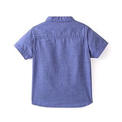 Babyhug 100% Cotton Knit Half Sleeve Shirt Striped - Blue