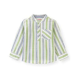 Babyhug Cotton Woven Full Sleeves Shirt Striped - Green