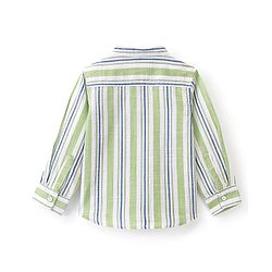 Babyhug Cotton Woven Full Sleeves Shirt Striped - Green