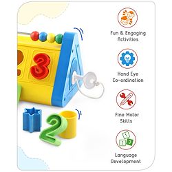 Babyhug Alphabets Numbers and Shape Sorter Set -Yellow & Blue