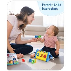 Babyhug Alphabets Numbers and Shape Sorter Set -Yellow & Blue