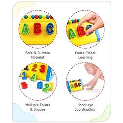 Babyhug Alphabets Numbers and Shape Sorter Set -Yellow & Blue