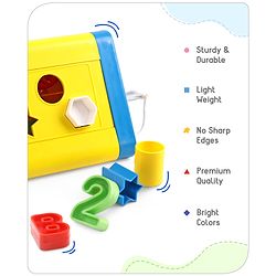 Babyhug Alphabets Numbers and Shape Sorter Set -Yellow & Blue