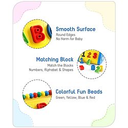 Babyhug Alphabets Numbers and Shape Sorter Set -Yellow & Blue