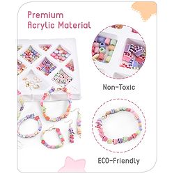 Babyhug DIY Acrylic Beads Jewellery Making Kit - Multicolour