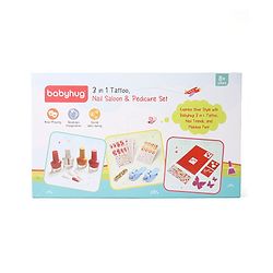 Babyhug 3 in 1 Tattoo Nail Saloon and Pedicure Kit - Multicolour