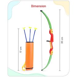 Babyhug Archery Set for Kids - Bow & 3 Suction Cup Arrows with Target Board | Safe Indoor & Outdoor Garden Play Toy for Boys & Girls | Improves Focus & Motor Skills | Ideal Birthday Gift
