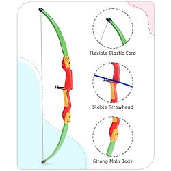 Babyhug Archery Set for Kids - Bow & 3 Suction Cup Arrows with Target Board | Safe Indoor & Outdoor Garden Play Toy for Boys & Girls | Improves Focus & Motor Skills | Ideal Birthday Gift