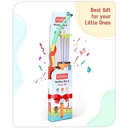 Babyhug Archery Set for Kids - Bow & 3 Suction Cup Arrows with Target Board | Safe Indoor & Outdoor Garden Play Toy for Boys & Girls | Improves Focus & Motor Skills | Ideal Birthday Gift