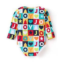Babyhug 100% Cotton Knit Full Sleeves Stars Print Onesie Pack of 3 - Multicolour