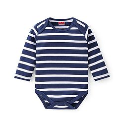 Babyhug 100% Cotton Knit Full Sleeves Stars Print Onesie Pack of 3 - Multicolour
