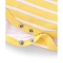 Babyhug 100% Cotton Knit Full Sleeves Onesie Truck Print - Yellow