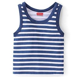 Babyhug 100% Cotton Knit Sleeveless Sando Stars Print Pack of 3 - Blue