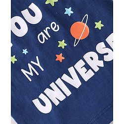 Babyhug 100% Cotton Knit Sleeveless Sando Stars Print Pack of 3 - Blue