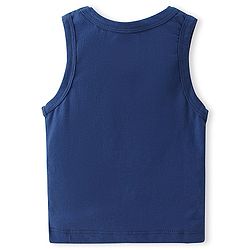 Babyhug 100% Cotton Knit Sleeveless Sando Stars Print Pack of 3 - Blue