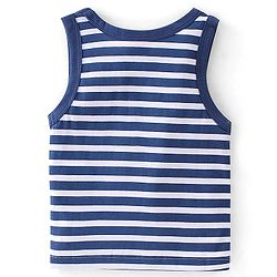 Babyhug 100% Cotton Knit Sleeveless Sando Stars Print Pack of 3 - Blue