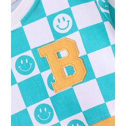 Babyhug 100% Cotton Knit Full Sleeves T-Shirt with  Emoji Print - Yellow & Blue