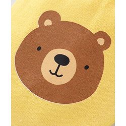 Babyhug 100% Cotton Knit Mittens Star & Bear Print Pack of 3- Blue & Yellow