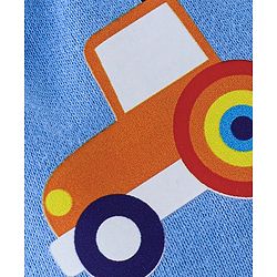 Babyhug 100% Cotton Knit Mittens Car Print Pack Of 3 - Multicolor