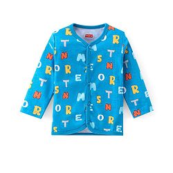 Babyhug 100% Cotton Full Sleeves Front Button Antibacterial Vest Dino Print Pack of 3 - Multicolour