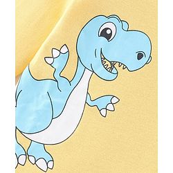 Babyhug 100% Cotton Full Sleeves Front Button Antibacterial Vest Dino Print Pack of 3 - Multicolour