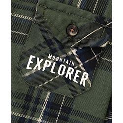 Babyhug 100% Cotton Knit Full Sleeves Shirt Checkered - Olive Green